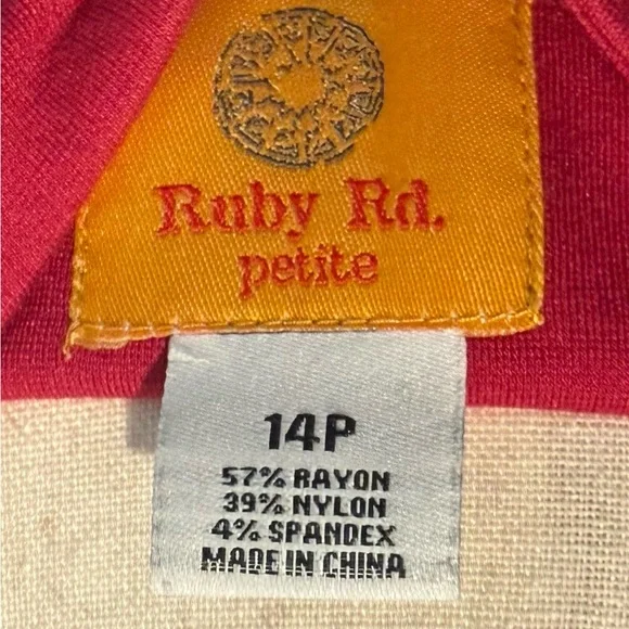 Ruby Rd. Zip Front Colorblock Blazer Size 14 Petite - Picture 6 of 6